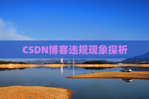 CSDN博客违规现象探析